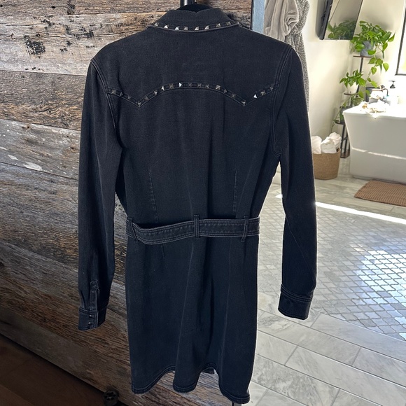 Idyllwind Women’s Western Black Denim Belted Shirt Dress | Size M - Picture 3 of 15